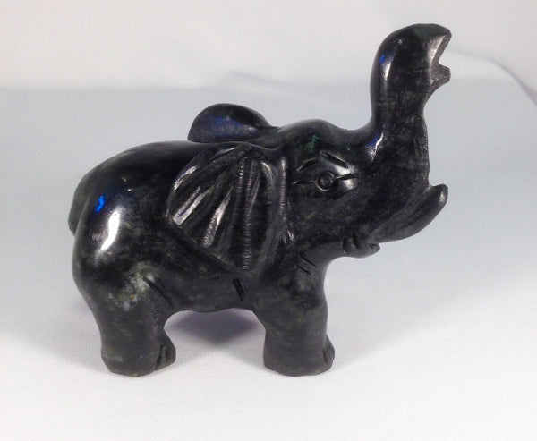 Black Jade Elephant - Michael's Gems and Glass