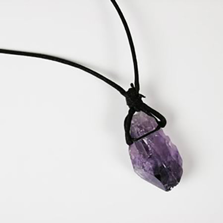 Point Pendant on Leather - Michael's Gems and Glass