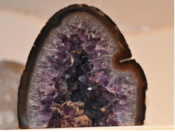 Amethyst Geode with Banded Agate - Michael's Gems and Glass