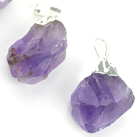 Silver Plated Amethyst Pendant - Michael's Gems and Glass