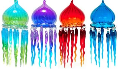 Jellyfish Glass Ornament - Michael's Gems and Glass
