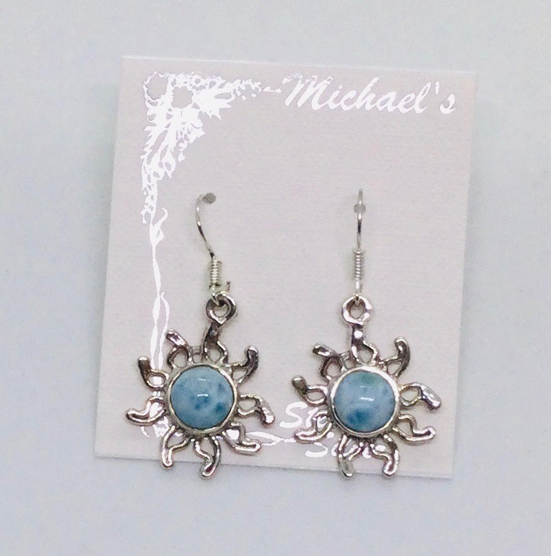 Larimar Sun Earrings