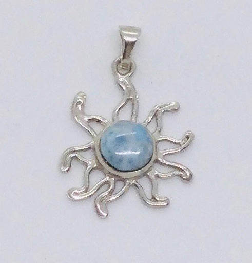 Larimar Sun Pendant Michael's Gems Glass